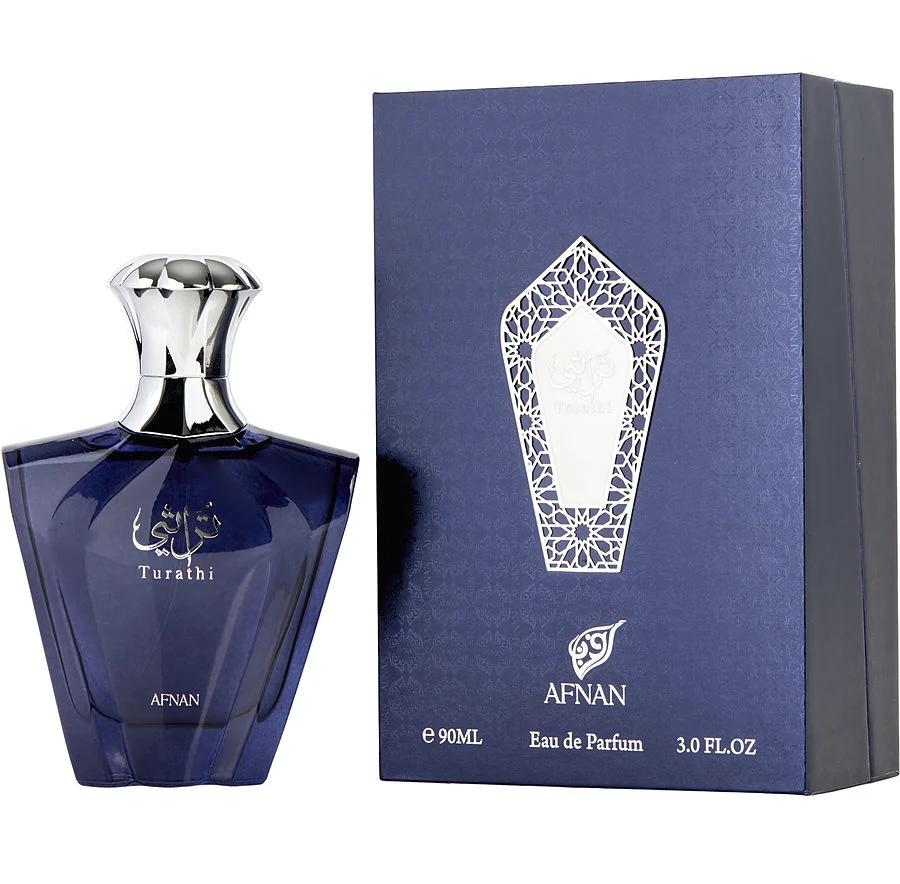 Afnan Turathi Blue Eau de Parfum Spray for Men 3 oz 90ml - Long Lasting Fragrance with Fresh Citrusy Notes, Ideal for Summer Essentials