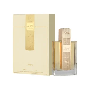 Lattafa Angham by Lattafa Eau de Parfum Spray 3.4 Ounce Perfume Spray 100ml - Elegant Gold Design